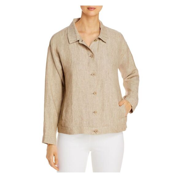 EILEEN FISHER Womens Button Down Jacket